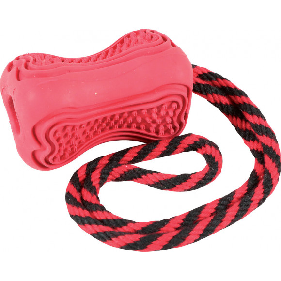 Jouet caoutchouc corde S rouge