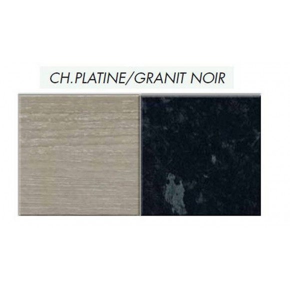 Crédence réversible Granit noir/Chêne plat 3000x600x9mm