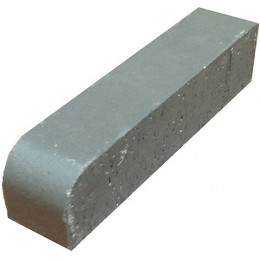 Brique réfractaire 5/5/22 bord arrondi gris anthracite