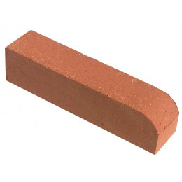 Brique réfractaire 5x5x22cm rouge bord arrondi