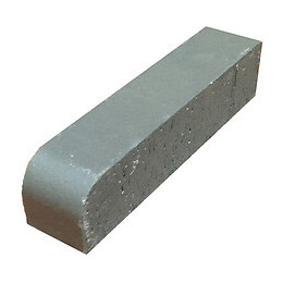 Brique réfractaire 5/5/22 bord arrondi gris anthracite