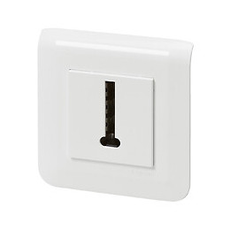 Prise téléphone en T Mosaic blanc avec plaque