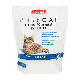 Litière purecat silice naturel 8l