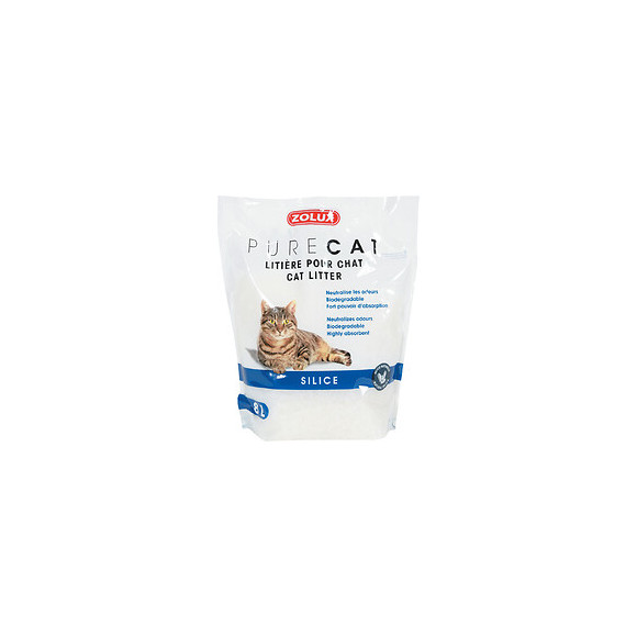 Litière purecat silice naturel 8l