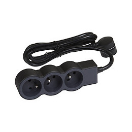 Multiprise 3 prises câble 1,5 mètre et 1mm de section