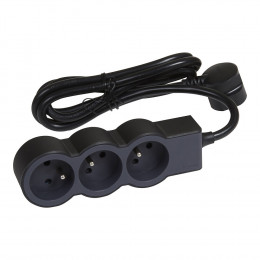 Multiprise 3 prises câble 3 mètres et 1,5mm² de section