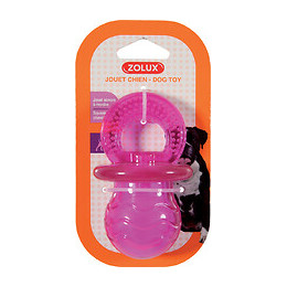 Jouet tpr tetine 10cm framboise