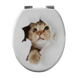  Abt en bois moulé charnière frein de chute  avec couvercle décoré rec