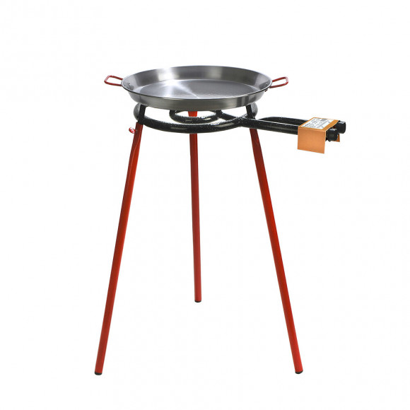 Set paella mediterrani plat 42cm bru 35cm 3 pieds