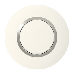 Plaque ronde dooxie 1 poste finition plume