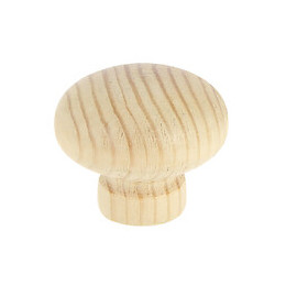 Bouton contemporain diamètre 40mm pin naturel verni