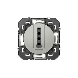 Prise téléphone en T dooxie finition alu - sachet