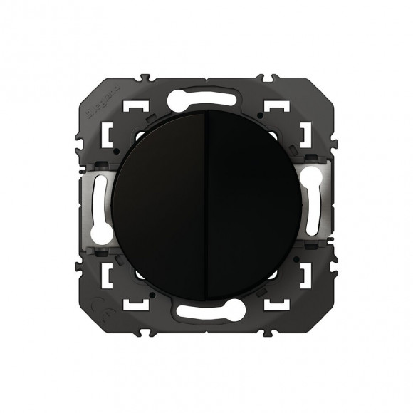 Interrupteur ou va-et-vient 10AX + poussoir 6A dooxie finition noir