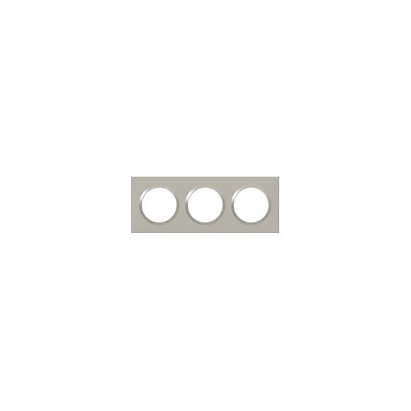 Plaque carrée dooxie 3 postes finition plume