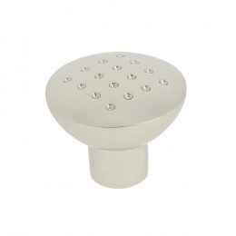 Bouton perfore diamètre 33mm aluminium nickel velours