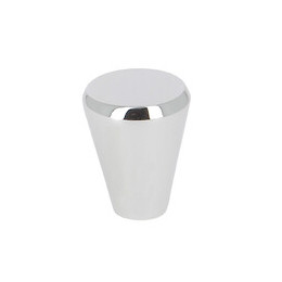 Bouton cône diamètre 20mm hauteur 24mm aluminium chrome