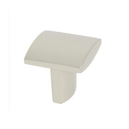 Bouton T courbe 21x21mm aluminium nickel velours