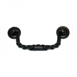 Poignée rustique entraxe 76mm zamak fer noir