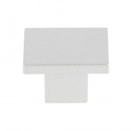 Lot 6 boutons carré 30mm plastique alu naturel