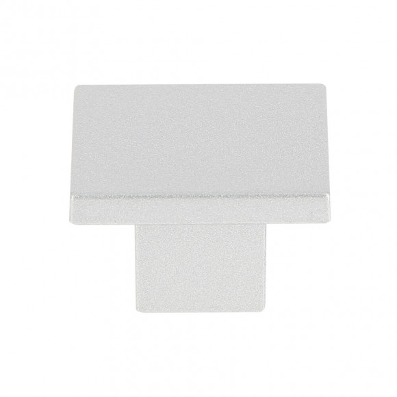 Lot 6 boutons carré 30mm plastique alu naturel