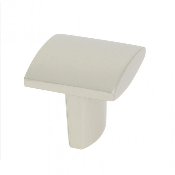 Bouton T courbe 21x21mm aluminium nickel velours