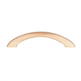 Poignée anse entraxe 128mm hêtre bois brut