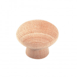 Lot 6 boutons simple 40mm bois brut