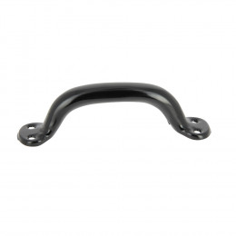 Poignée valise 125mm acier laqué noir