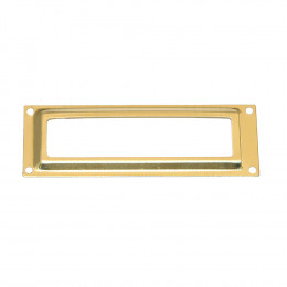 Porte étiquette 72x24mm acier laitonné