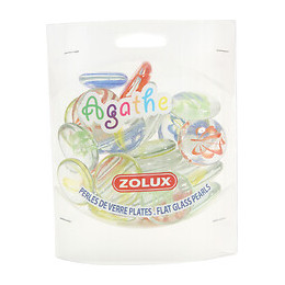 Perles de verre Agathe plates pour aquarium