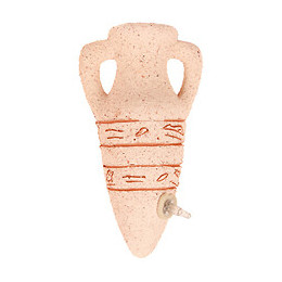 Amphore pour aquarium sablée blanche avec diffuseur d'air 10cm