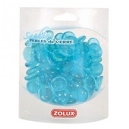 Perles de verre saphir