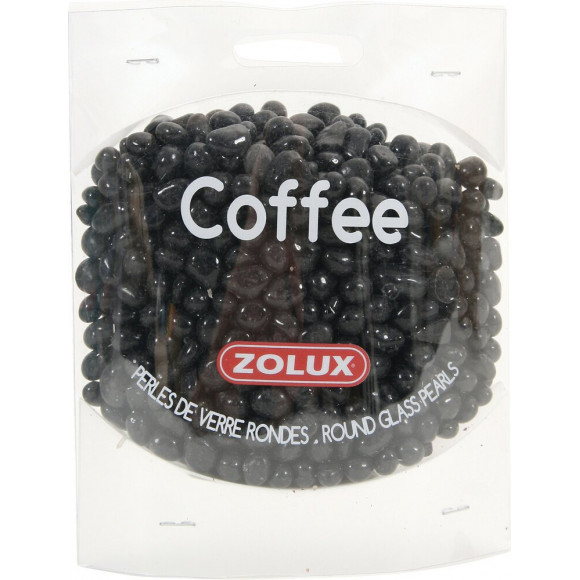Perles de verre Coffee rondes pour aquarium