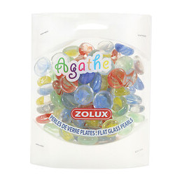Perles de verre Agathe plates pour aquarium
