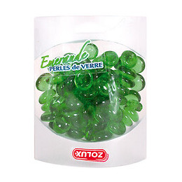 Perles de verre émeraude