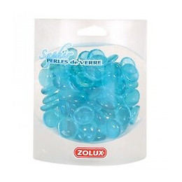 Perles de verre saphir