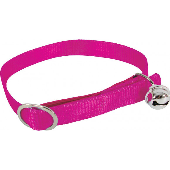 Collier nylon chat fuschia