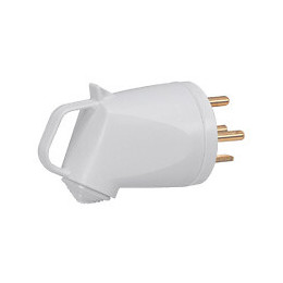 Fiche de puissance mâle avec terre 20A étanche avec anneau - 4 broches