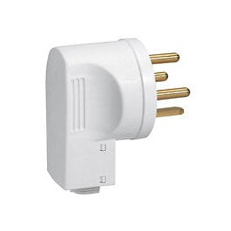 Fiche de puissance mâle avec terre 32A - sortie par dessous - 3broches