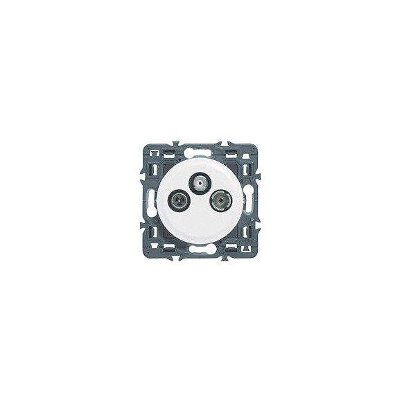 Prise TV-FM-SAT Céliane - blanc