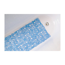 Tapis de sécurité SPIRELLA Rings antidérapant bleu 36 cm x 72 cm