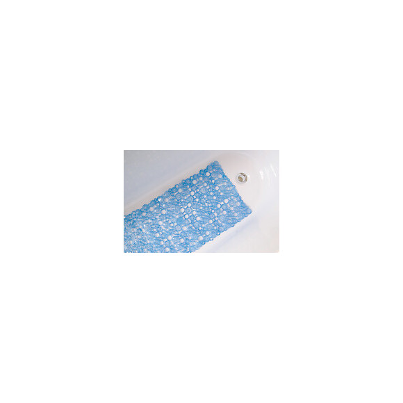 Tapis de sécurité SPIRELLA Rings antidérapant bleu 36 cm x 72 cm