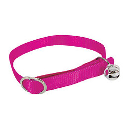Collier nylon chat fuschia