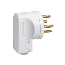 Fiche de puissance mâle avec terre 32A - sortie par dessous - 3broches