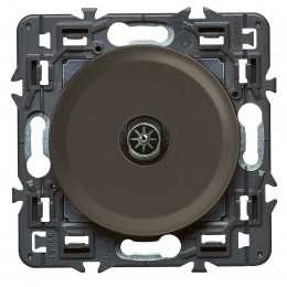 Prise TV simple mâle Céliane - Graphite