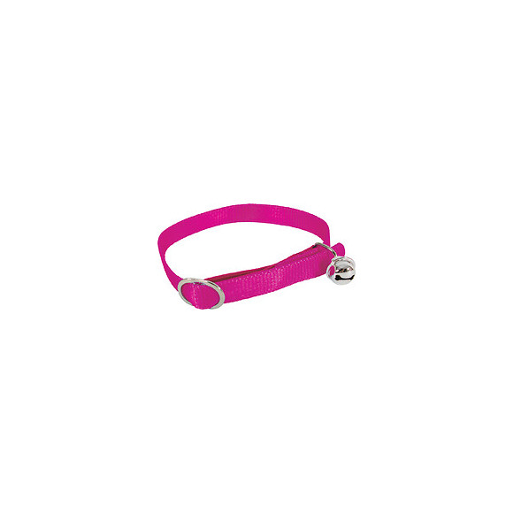 Collier nylon chat fuschia