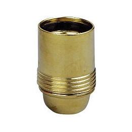 Douille culot E27 à chemise lisse métallique et borne de terre 4A 150W