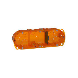 Boîte à encastrer Batibox multimatériaux - 3 postes profondeur 40mm