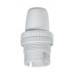 Douille pour ampoule B22 avec bague - isolant blanc