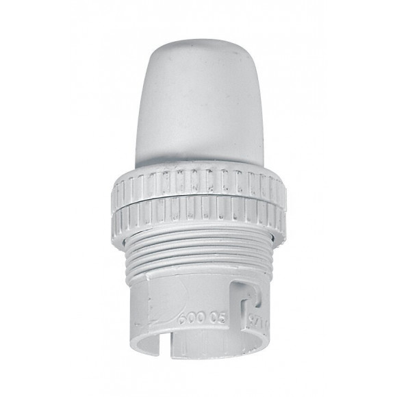 Douille pour ampoule B22 avec bague - isolant blanc